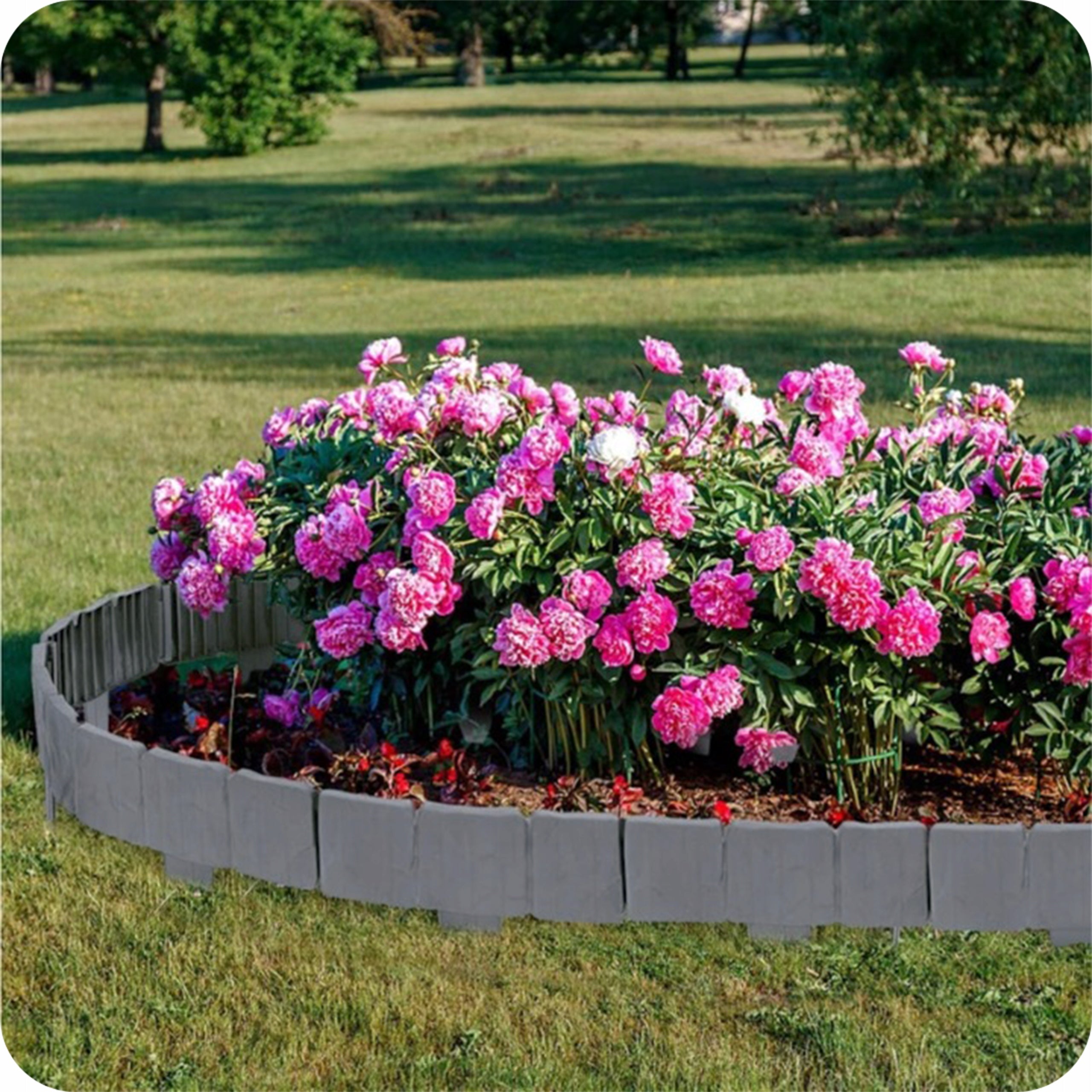 GARDEN PALISADE LAWN EDGING 250 x 23 cm GREY STONE FENCE Manufacturer code OBRZEŻE OGRODOWE 250 x 23 cm SZARA KAMIEŃ