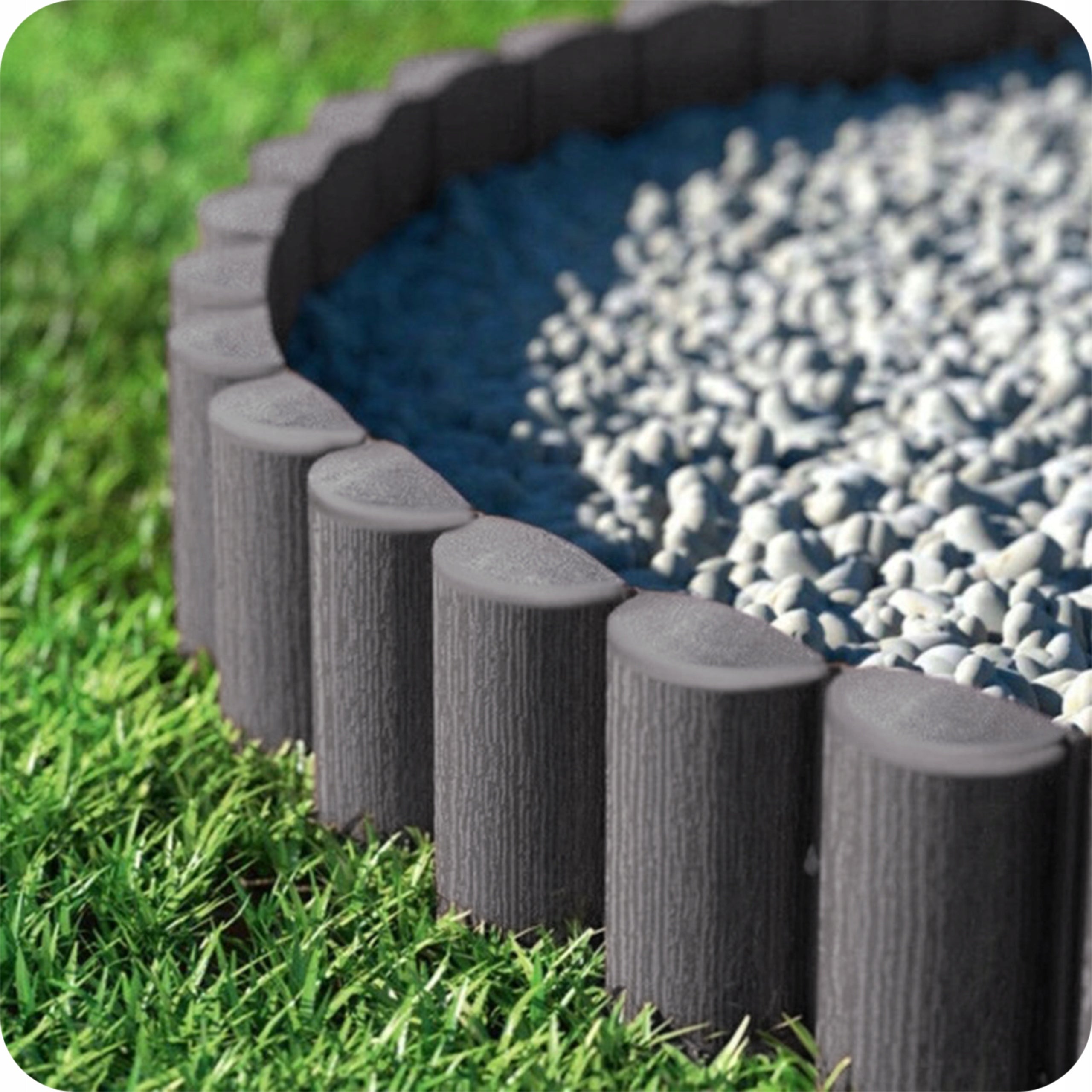 GARDEN PALISADE LAWN EDGING GARDEN PLASTIC GRAPHITE 280cm Manufacturer code PALISADA OGRODOWA OBRZEŻE TRAWNIKOWE 280x24cm