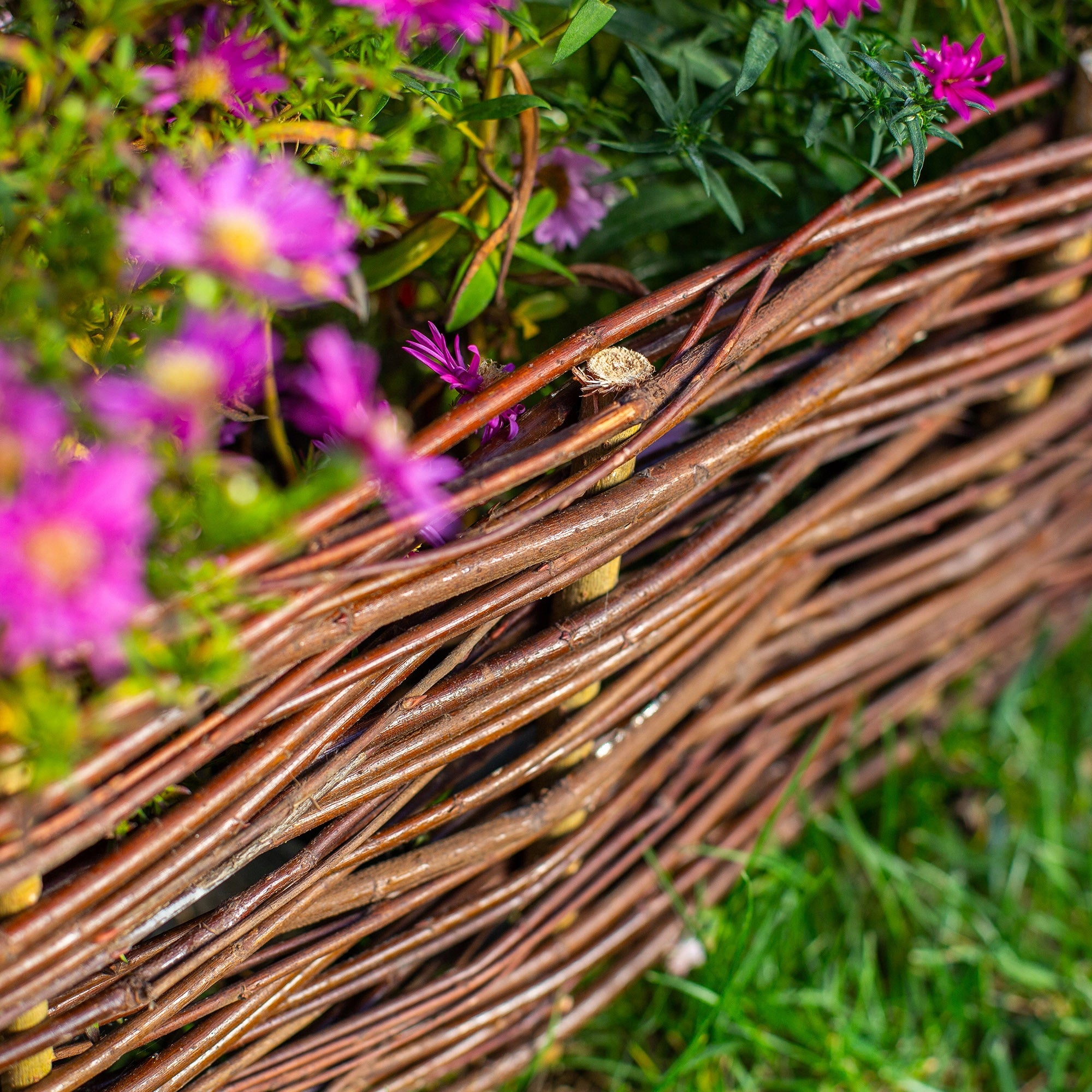 GARDEN PALISADE WICKER LAWN EDGING FENCE 60x20 cm HIGH FENCE Packaging status original