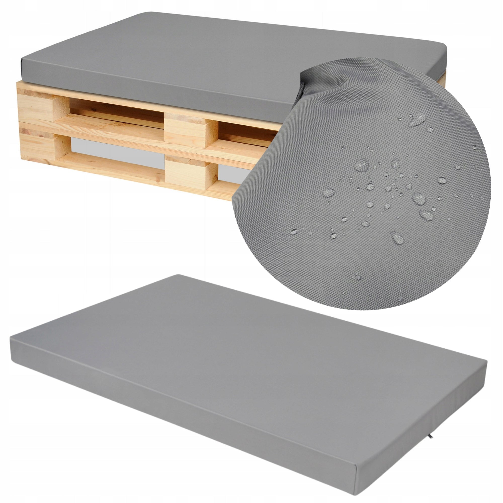 GARDEN PALLET CUSHION waterproof MATTRESS foam 120x80 COVER