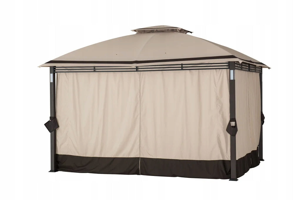 GARDEN PAVILION 3x4 GARDEN TENT BEIGE MOSQUITO NETS LED DELUXE CURTAINS Manufacturer code A101017511