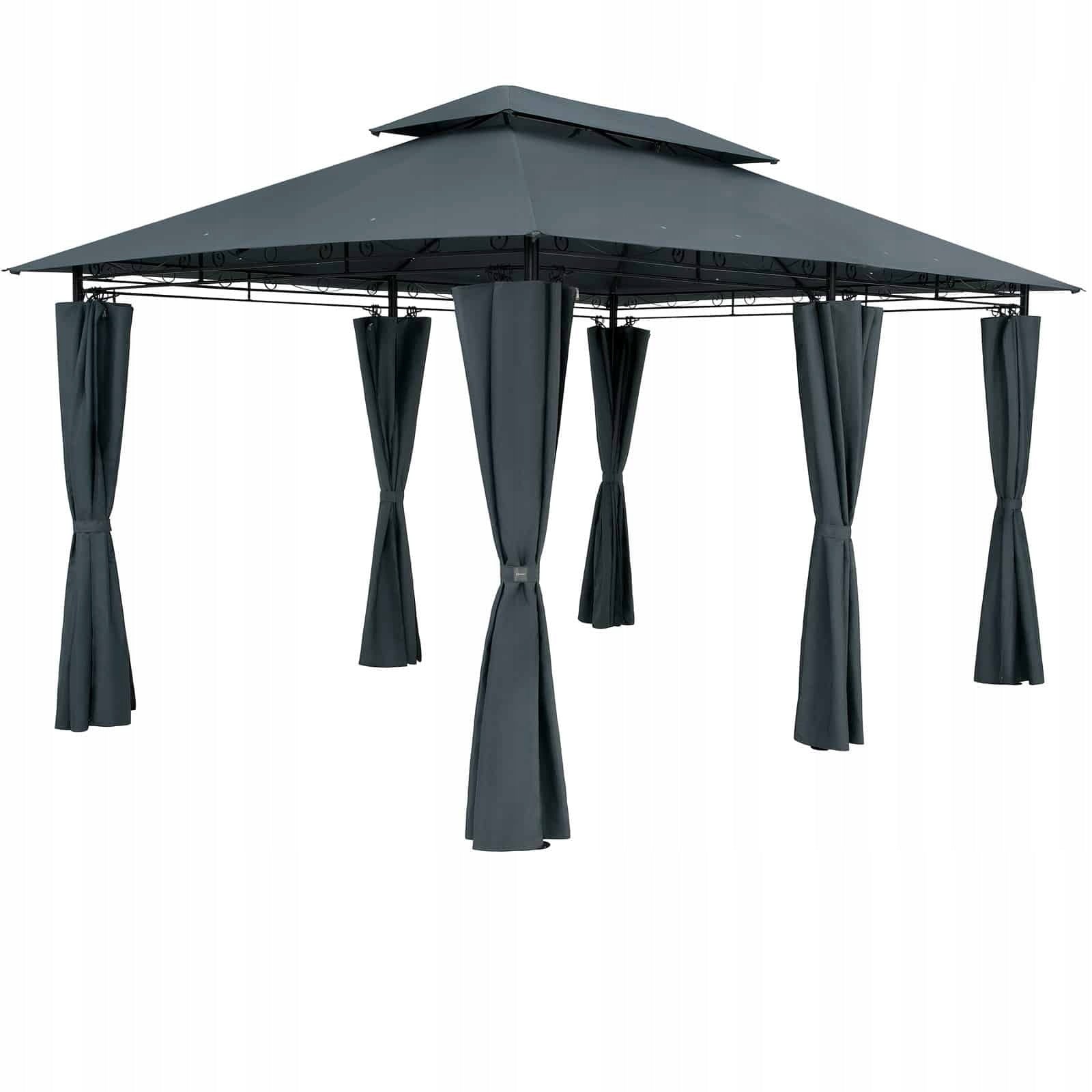 GARDEN PAVILION 3x4m Grey 3x4m UV Protection 50+
