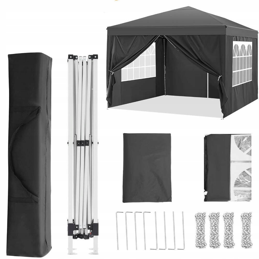 GARDEN PAVILION AUTOMATIC TRADING TENT 3x3 m EXPRESS 4 WALLS Sheathing type other