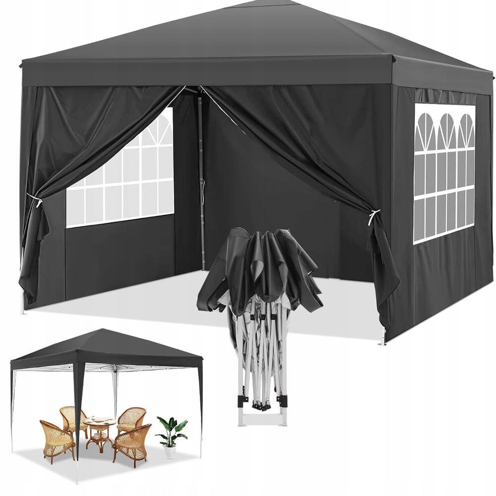 GARDEN PAVILION AUTOMATIC TRADING TENT 3x3 m EXPRESS 4 WALLS Type pavilion