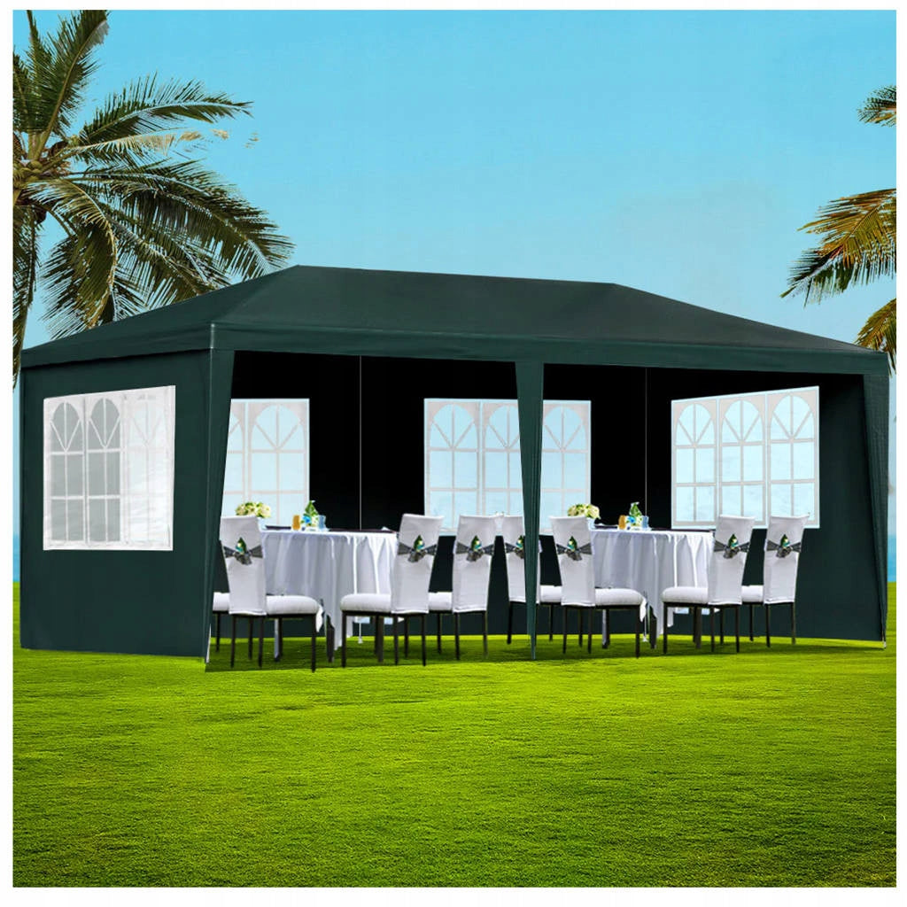 GARDEN PAVILION COMMERCIAL PARTY TENT 3x6 m + 6 SIDE WALLS Length 6 m