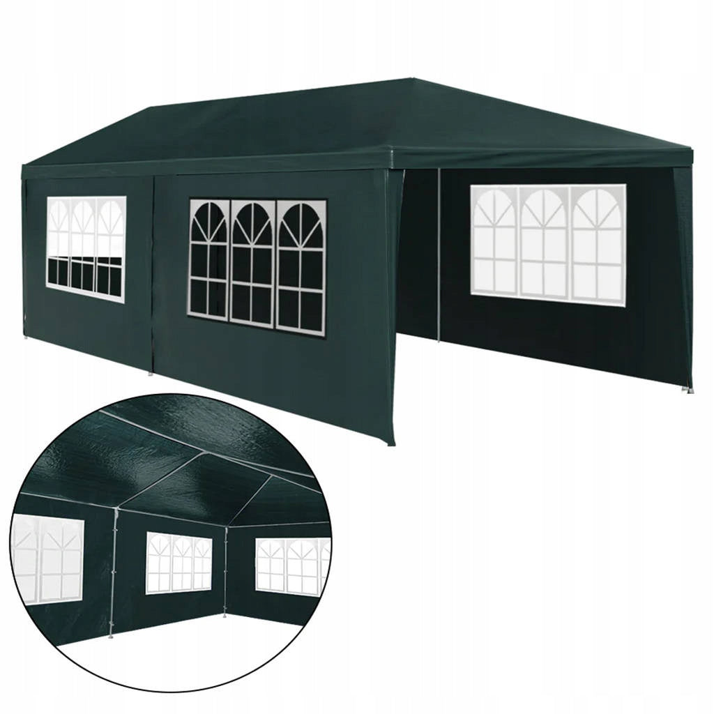 GARDEN PAVILION COMMERCIAL PARTY TENT 3x6 m + 6 SIDE WALLS Manufacturer Holla Garden