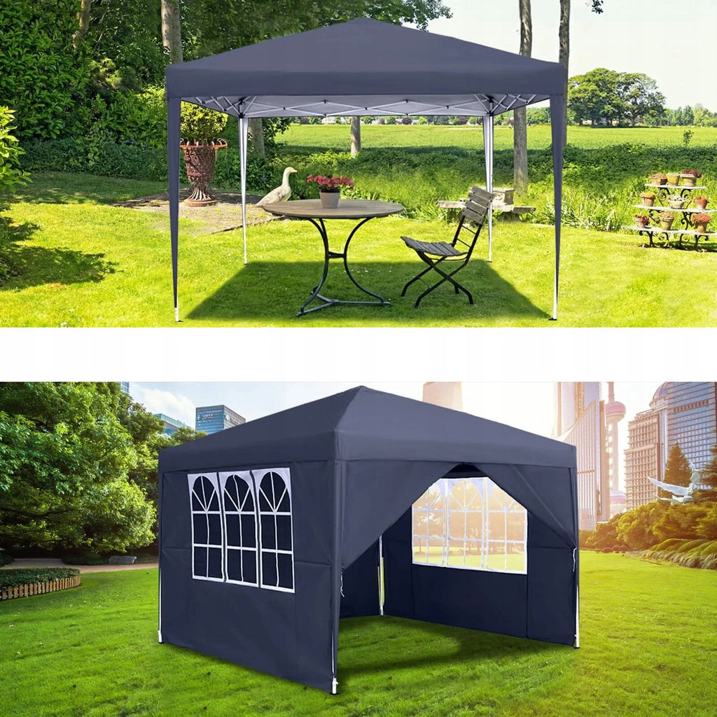 GARDEN PAVILION EXPRESS TRADING TENT 3x3 m AUTOMATIC 4 WALLS Number of windows 2