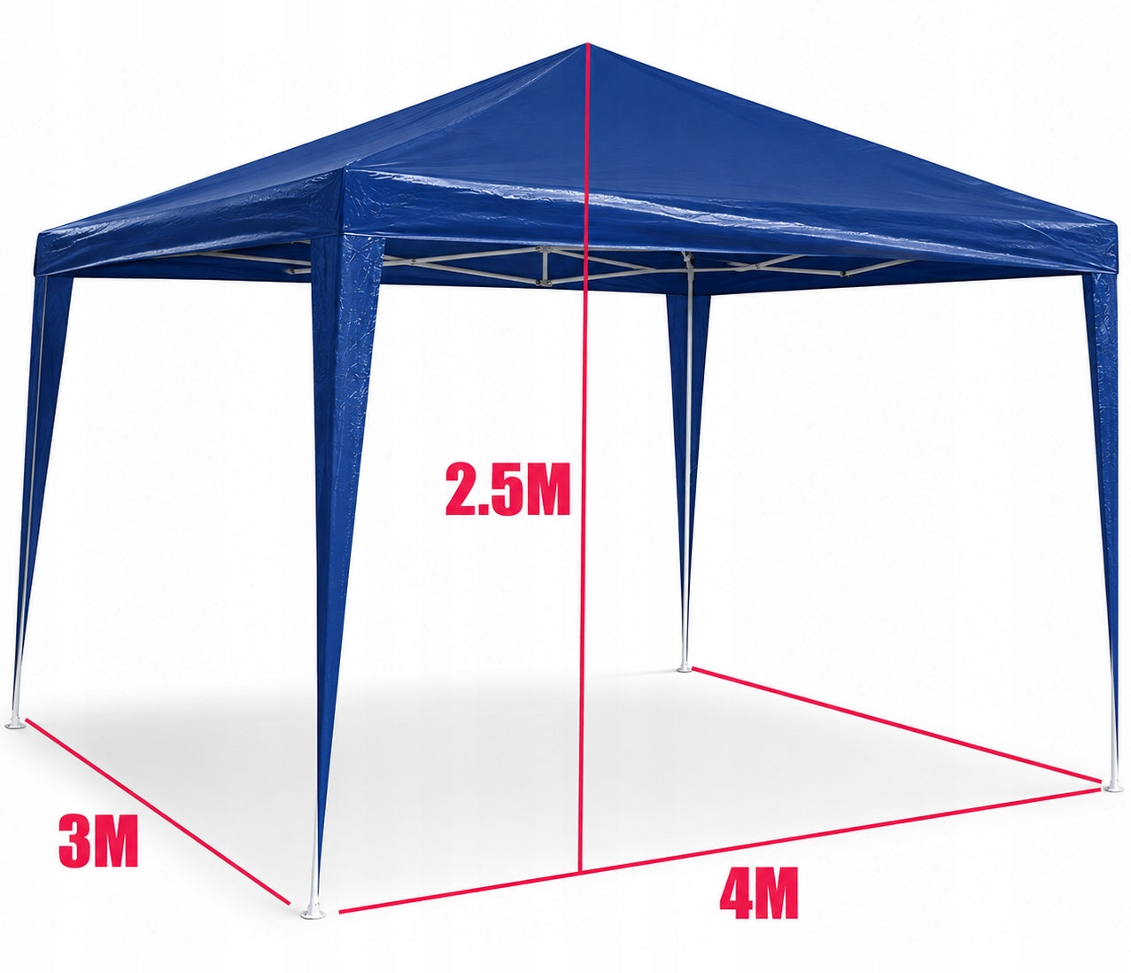 GARDEN PAVILION TENT COMMERCIAL GAZEBO 300 x 400 cm 4 WALLS WINDOW CASTLE Manufacturer MatMay