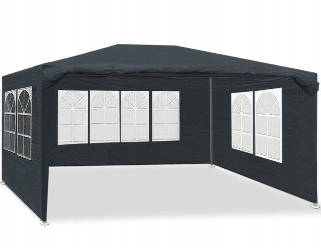 GARDEN PAVILION TENT COMMERCIAL GAZEBO FOR GARDEN 3x4 m + 4 WALLS BLACK Manufacturer Holla Garden