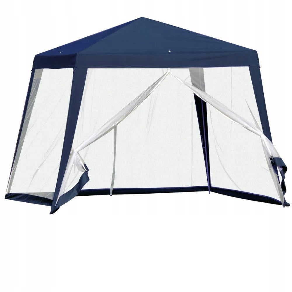 GARDEN PAVILION TENT GAZEBO 3x3m MOSQUITO NET 4 WALLS