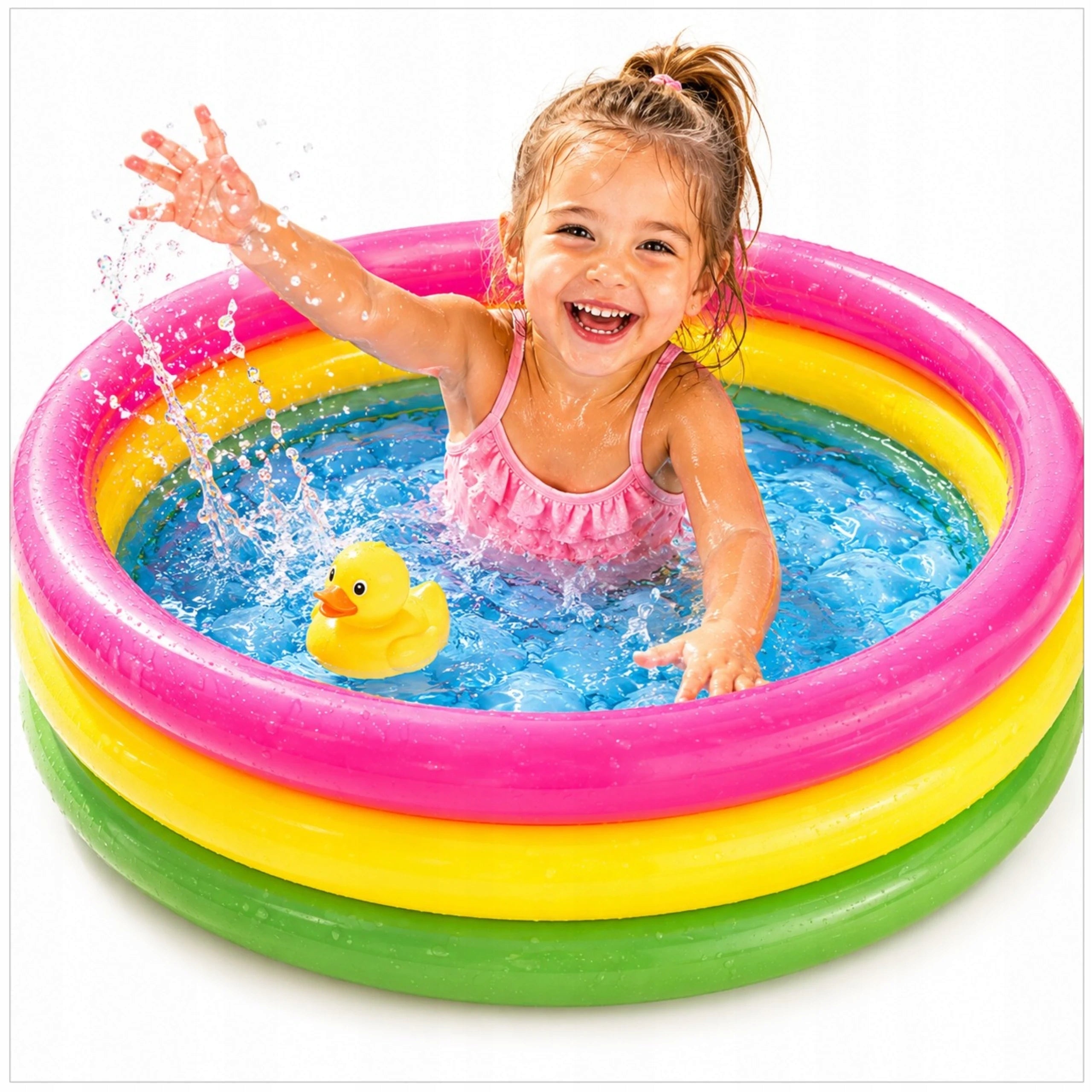 GARDEN POOL CHILDREN'S PADDLING POOL FOR CHILDREN SOFT BOTTOM COLORFUL POOL