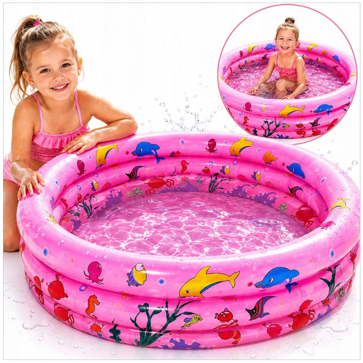 GARDEN POOL FOR CHILDREN PADDLING POOL CHILDREN'S BATHTUB MEGA LARGE XXL 100CM