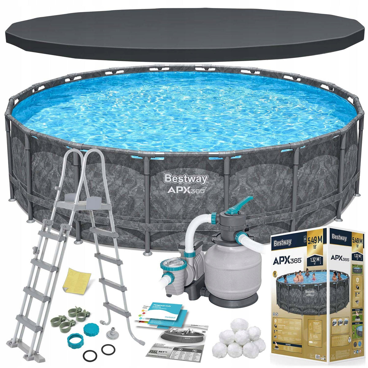 GARDEN POOL FRAME 549x132CM MEGA SET 11IN1 BESTWAY MODEL 2026