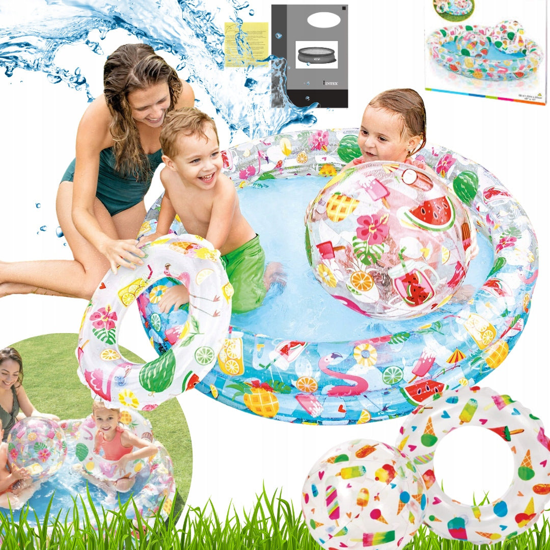 GARDEN POOL INFLATABLE FAMILY SOLID GARDEN/TERRACE XXXXL 122x25 + FREEBIES