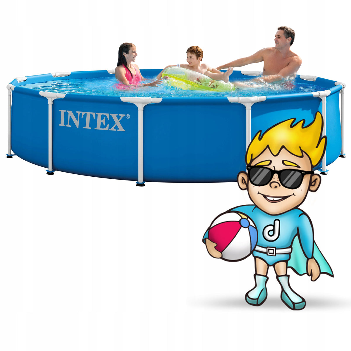 GARDEN POOL RACK 366x76 INTEX FULL SET 28212 ALL ACCESSORIES Packaging status original