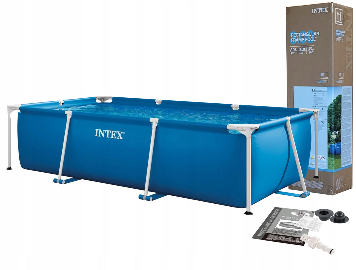 GARDEN POOL RECTANGULAR FRAME INTEX 28272 FOR CHILDREN 300x200x75cm