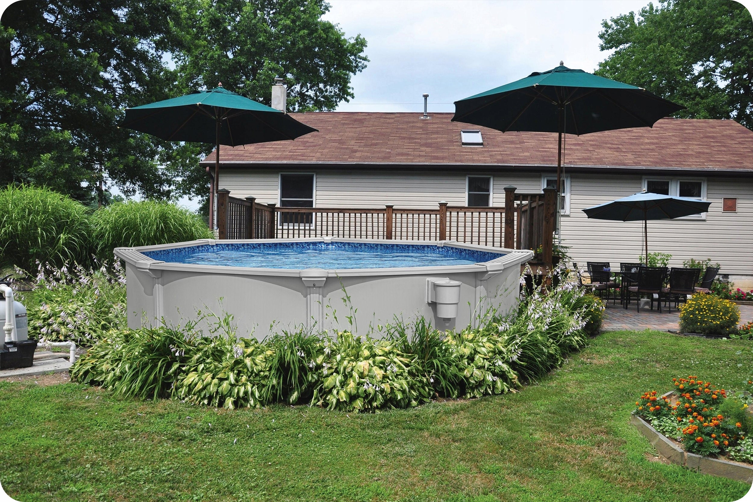 GARDEN POOL YEAR-ROUND PANEL HYDRAUM 305x122 cm BESTWAY SET 13in1 Brand Bestway