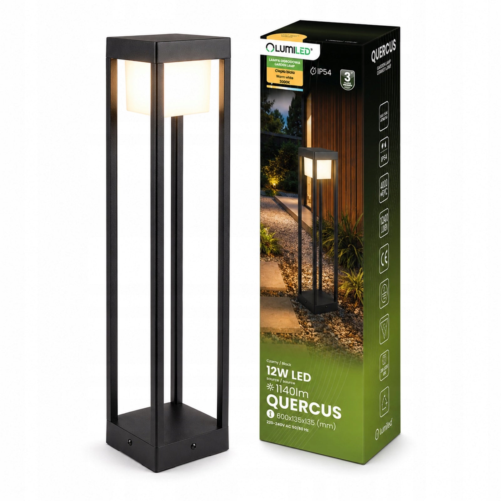 GARDEN POST Garden Lamp Outdoor LED 60cm 230V Waterproof