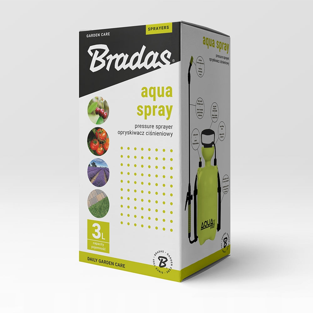GARDEN PRESSURE SPRAYER MANUAL 3L BRADAS HOUSEHOLD WASHER LANCE Brand Bradas