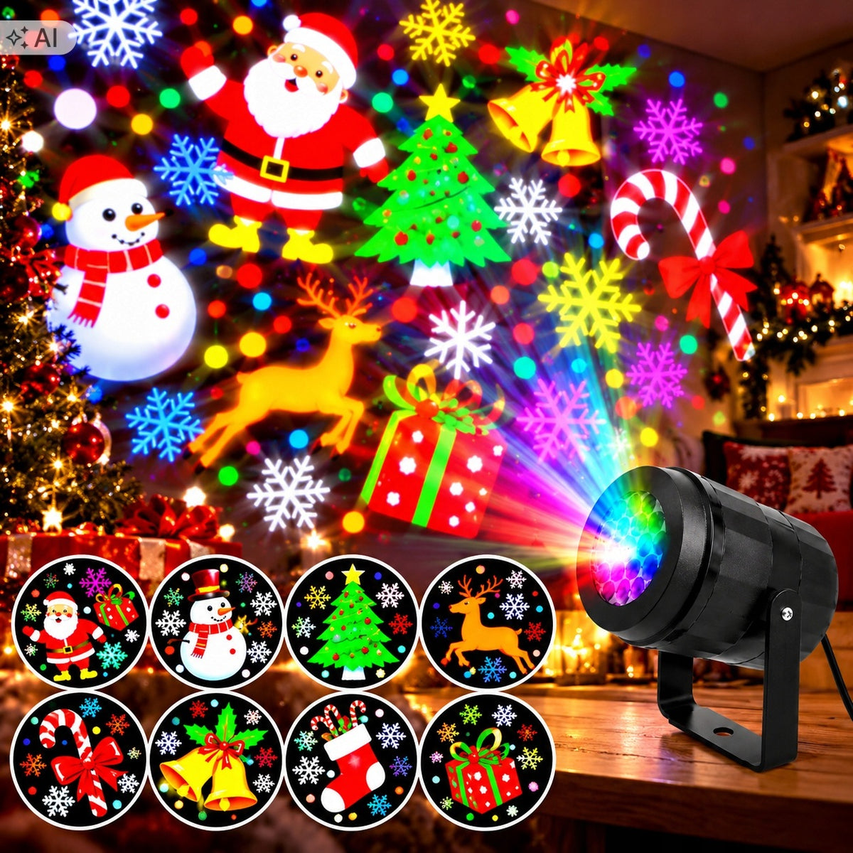 GARDEN PROJECTOR LASER CHRISTMAS PROJECTOR SNOW SANTA CLAUS FOR ROOM Manufacturer code NA