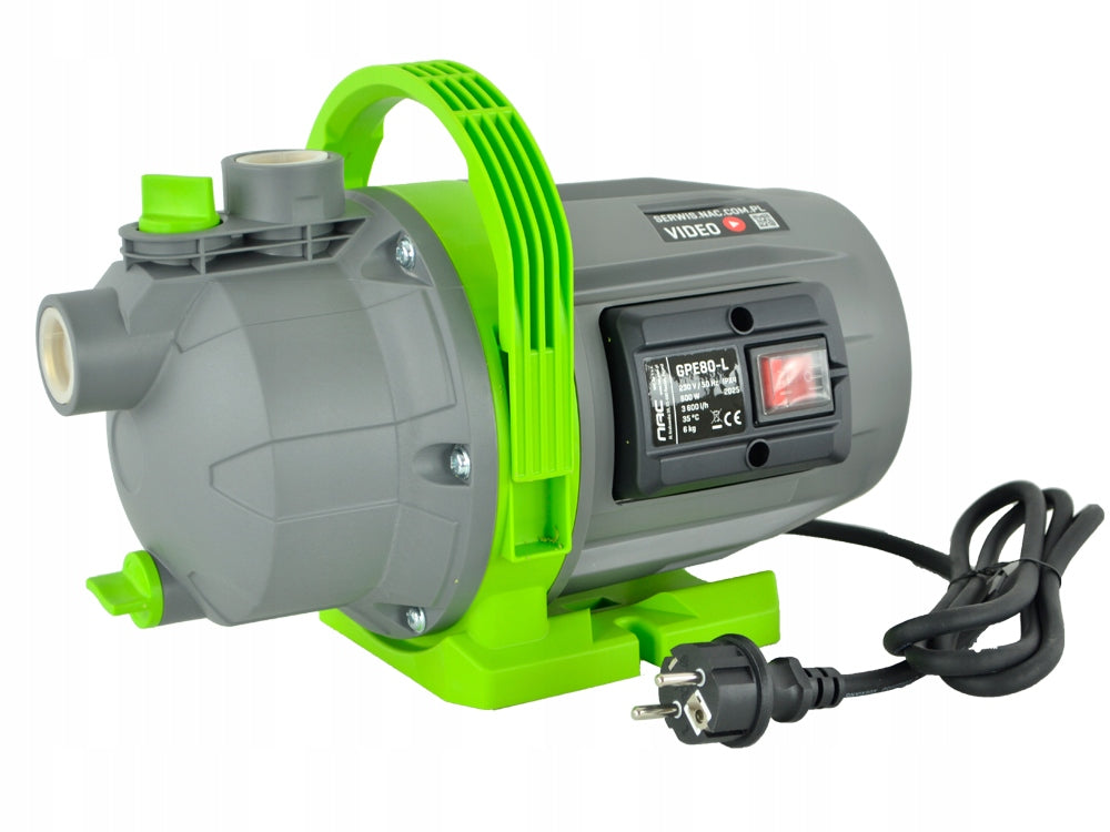 GARDEN PUMP FOR WATER NAC POWER 800 W 3600 l/h FOR WATERING SUCTION 7 M Manufacturer code 40150