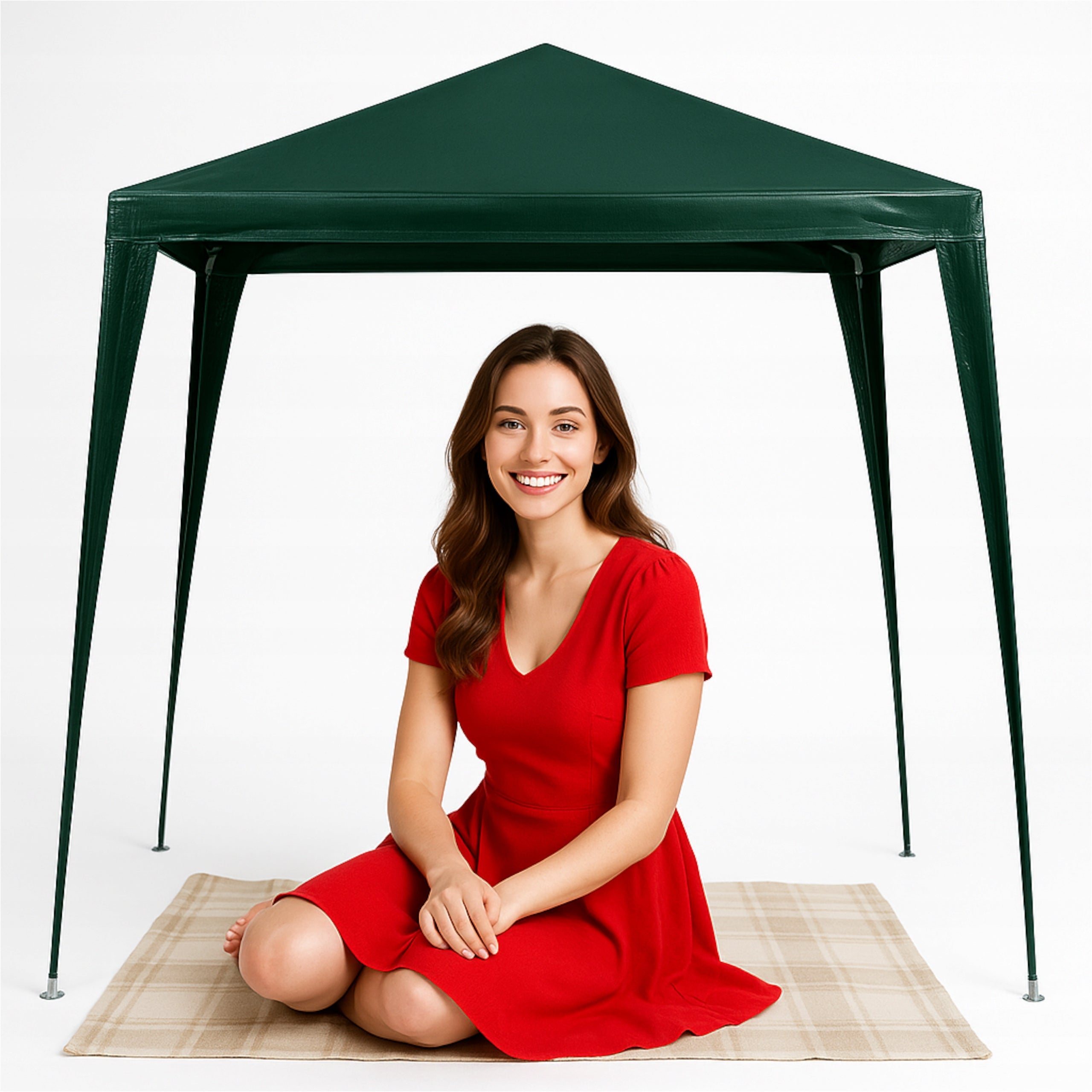 GARDEN Pavilion 2,5x2,5m TENT Commercial Stable Frame Gazebo Green
