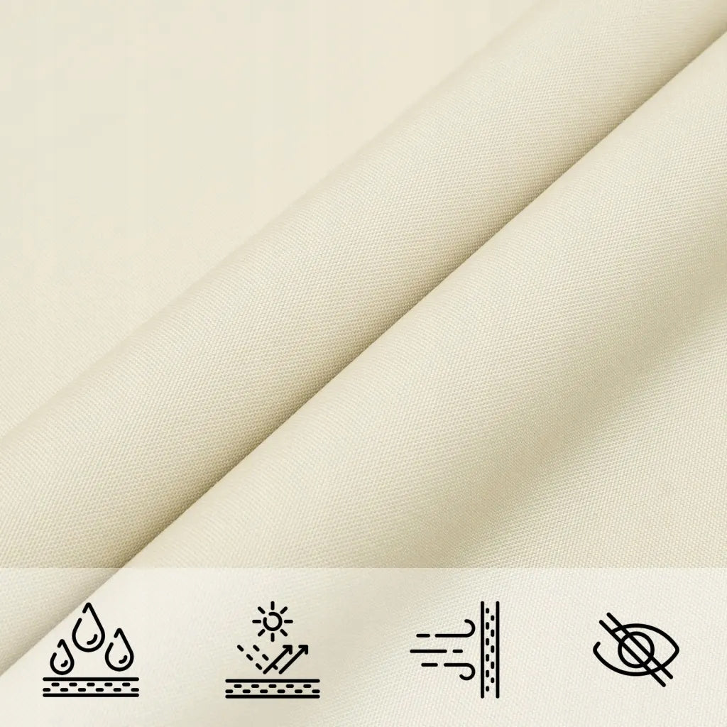 GARDEN SAIL Square Sun Protection Oxford Fabric 5x5 m Cream Length 501 cm
