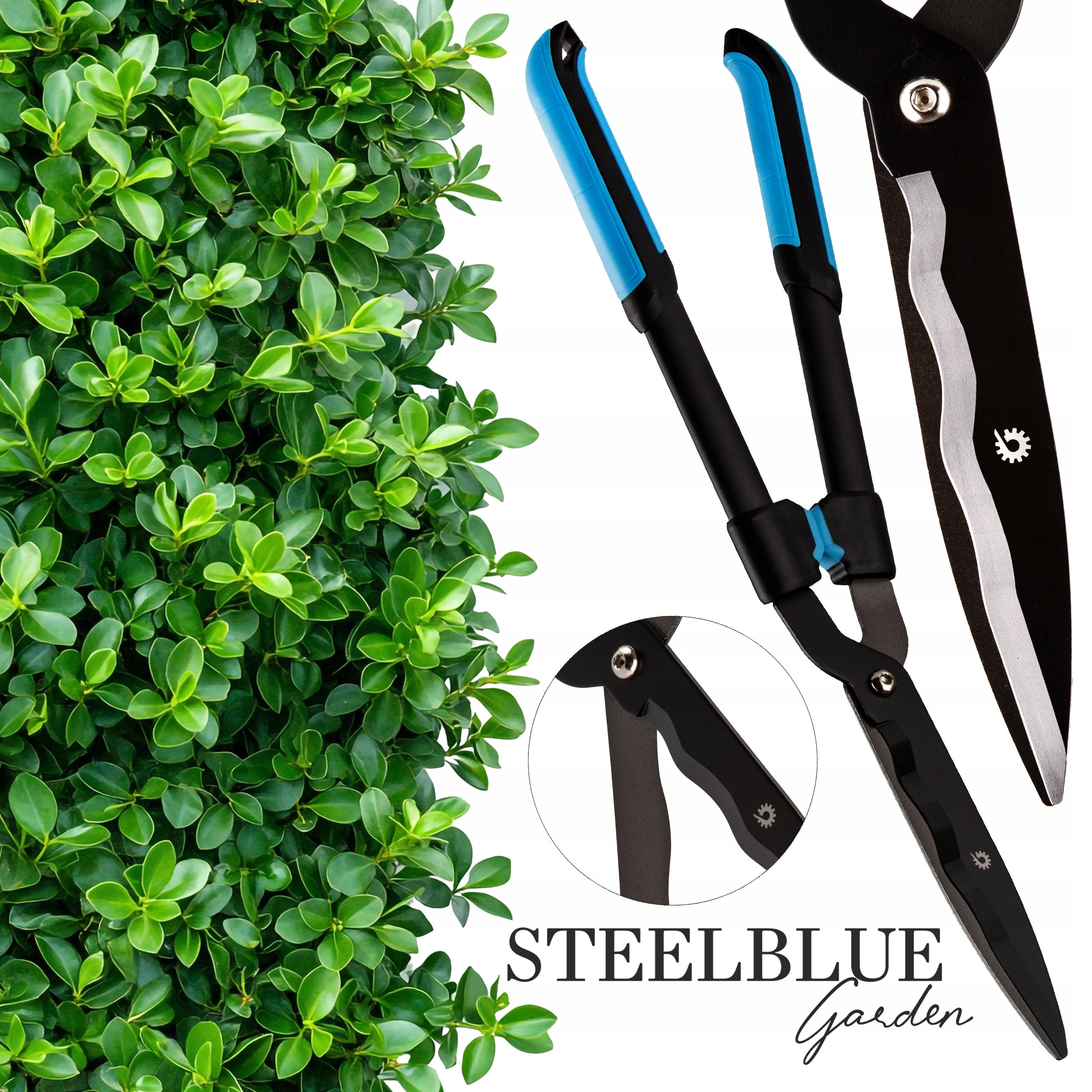 GARDEN SCISSOR HEDGE TRIMMER BRANCHES BUSHES TWO-HANDED 63cm Packaging status original