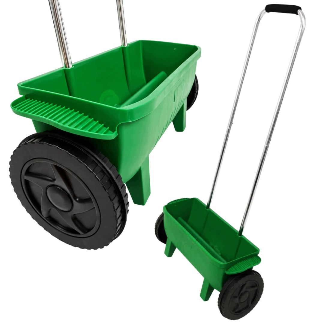 GARDEN SEED DRILL 12L sand salt grass seed spreader 45 cm