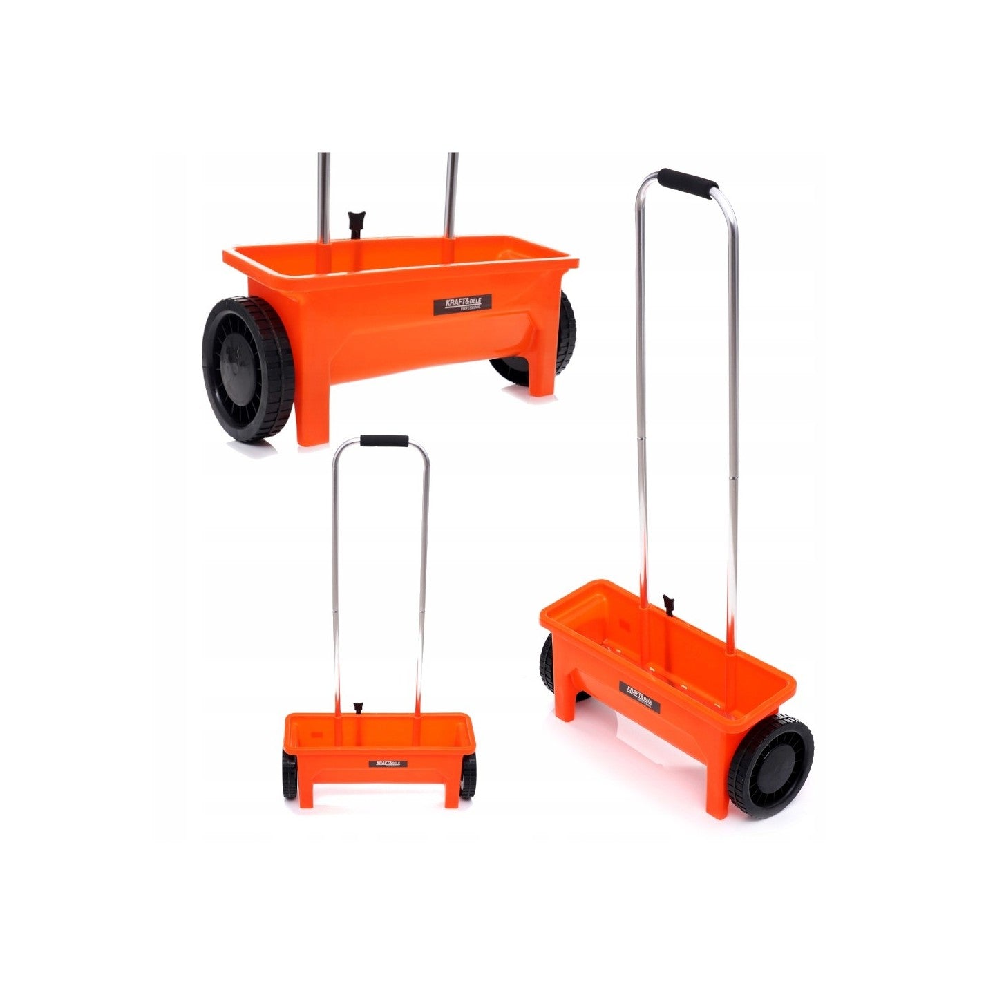 GARDEN SEED DRILL fertilizer salt sand 12L 18 cm manual on wheels