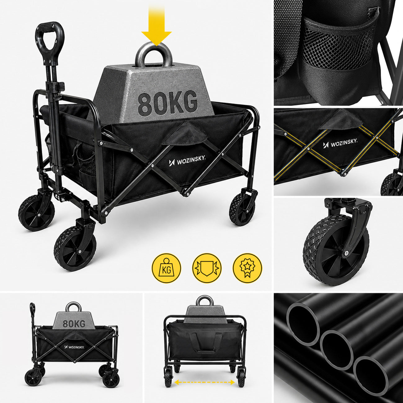 GARDEN SHOPPING TRANSPORT TROLLEY BEACH FOLDING LIGHTWEIGHT HIKING Kind trolley