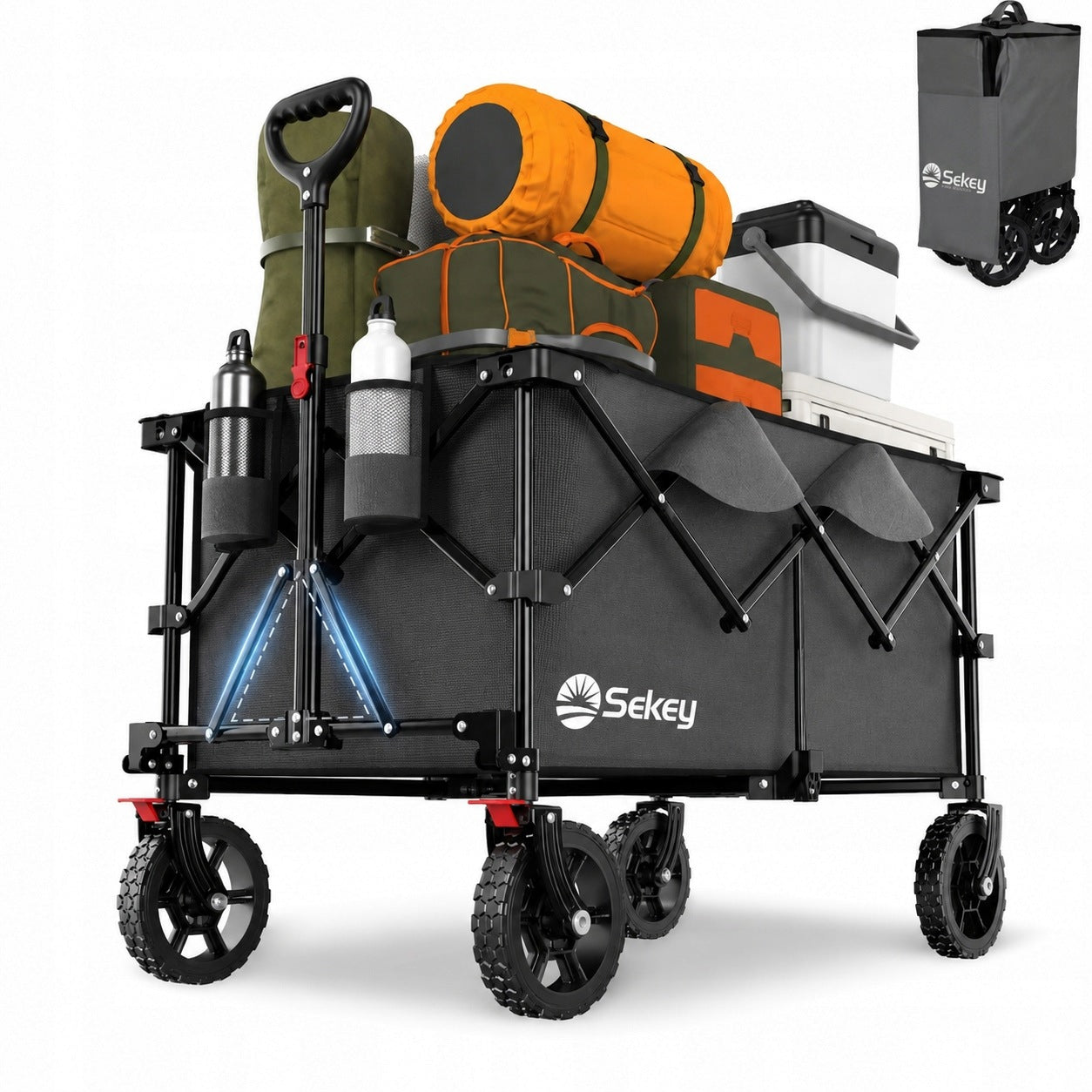 GARDEN SHOPPING TROLLEY FOLDING GREY 200L 150KG Manufacturer code FW20