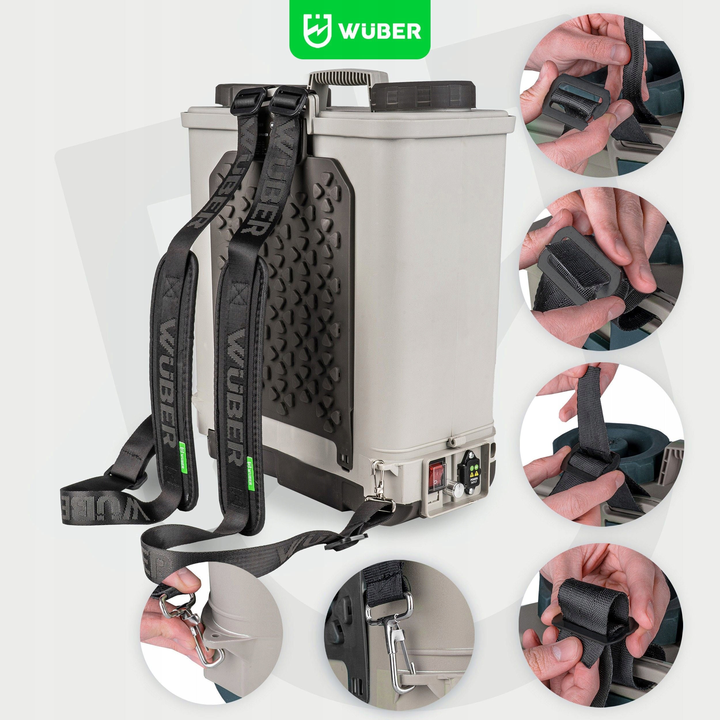 GARDEN SPRAYER ELECTRIC BACKPACK BATTERY 20L SET WUBER Power supply rechargeable battery