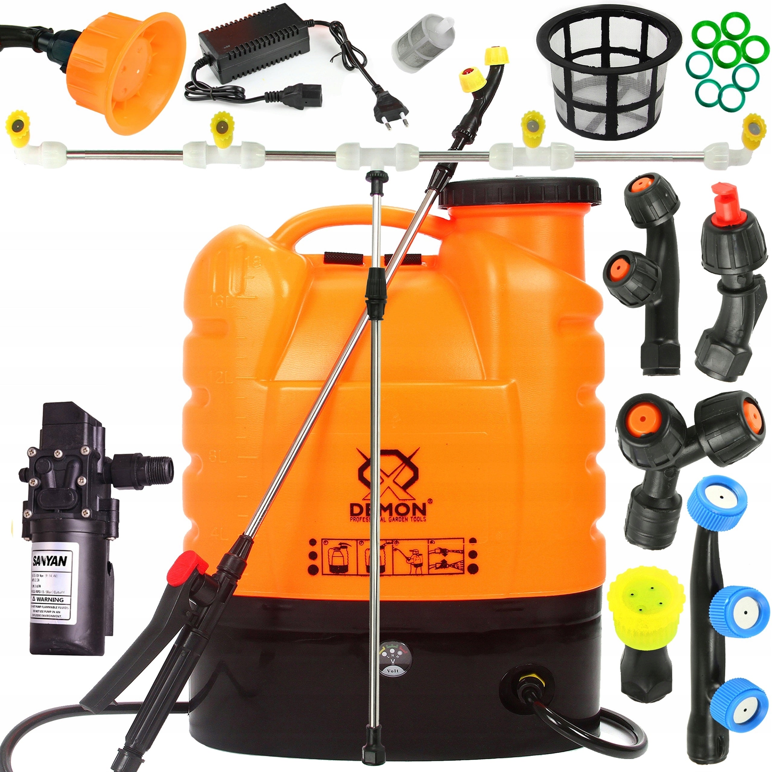 GARDEN SPRAYER ELECTRIC BACKPACK CORDLESS 16L MEGA SET