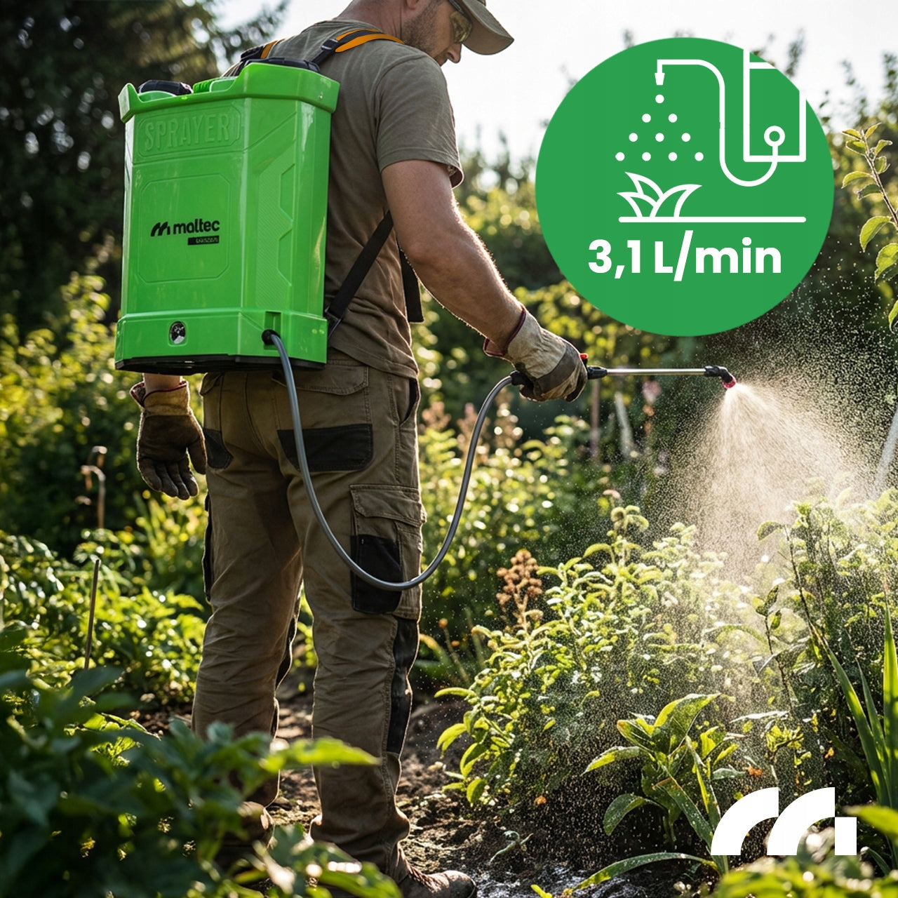 GARDEN SPRAYER ELECTRIC CORDLESS BACKPACK 20L SET Brand Maltec