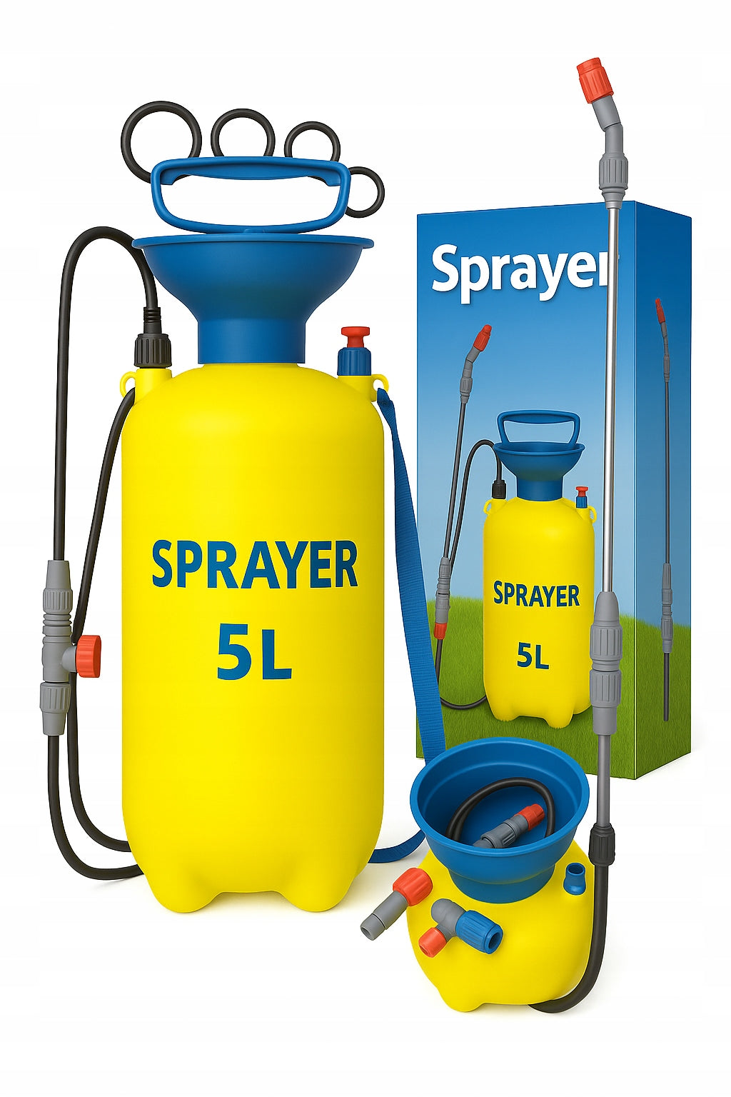 GARDEN SPRAYER PRESSURE MANUAL 5L LONG LANCE STRONG SPRAYER LARGE Packaging status original