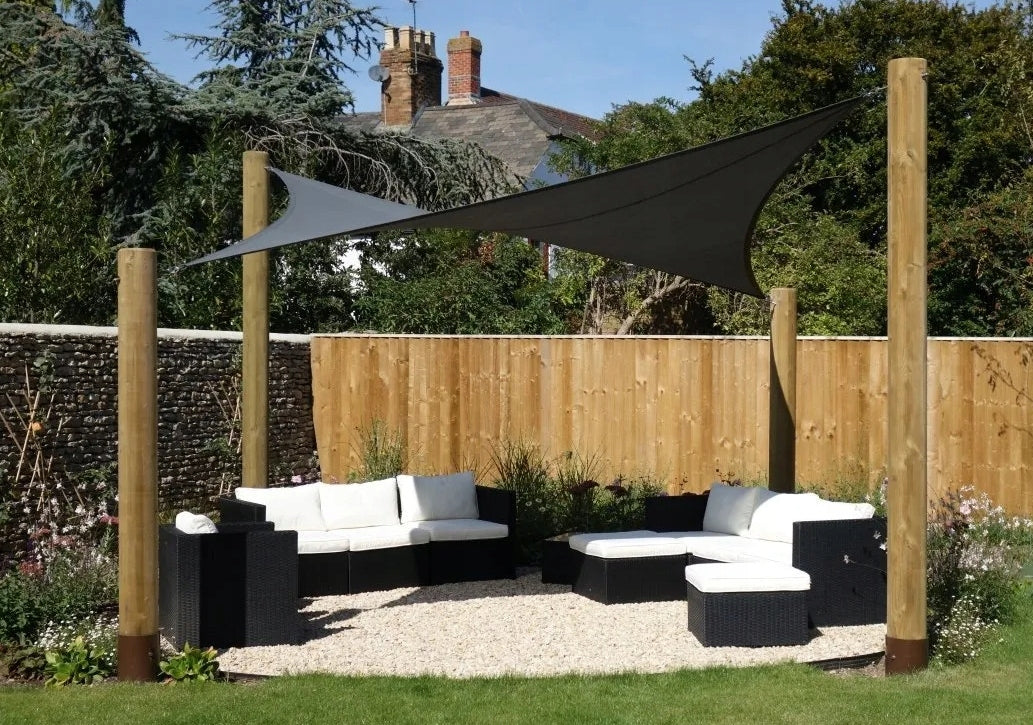 GARDEN SUN SAIL RECTANGULAR GREY 3m x 2,5m Packaging status original