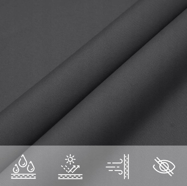 GARDEN SUN SAIL WATERPROOF 415x415x415cm ANTHRACITE AWNING Length 415 cm