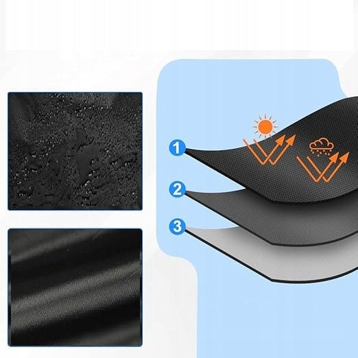 GARDEN SWING COVER DURABLE WATERPROOF LARGE ZIPPER BLACK Kind for swing