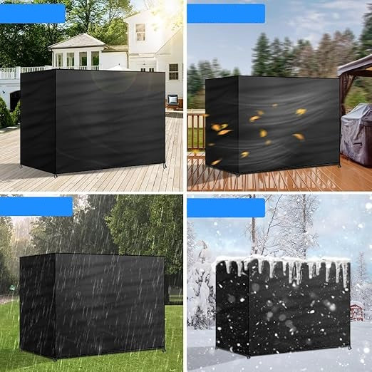GARDEN SWING COVER DURABLE WATERPROOF LARGE ZIPPER BLACK Product width 220 cm