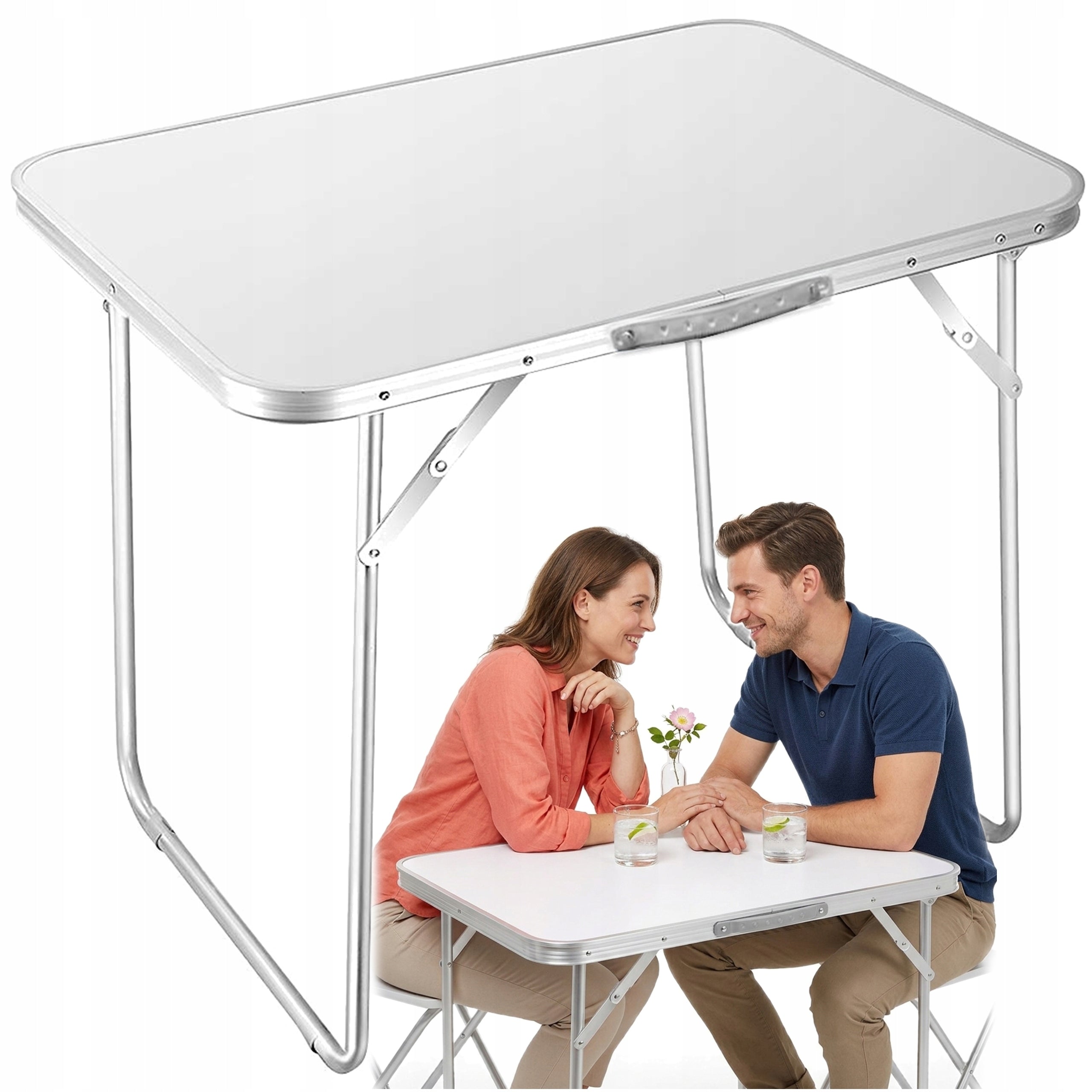 GARDEN TABLE FOLDING CATERING HIKING SUITCASE 80 x 60cm Packaging status original
