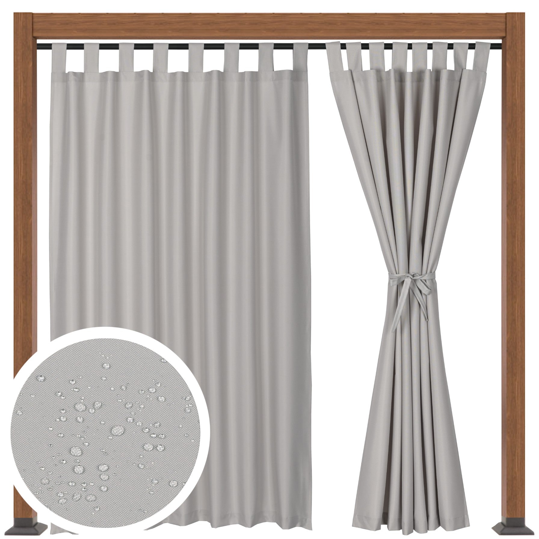 GARDEN TERRACE CURTAIN GARDEN TERRACE CURTAINS R 155x220 light grey
