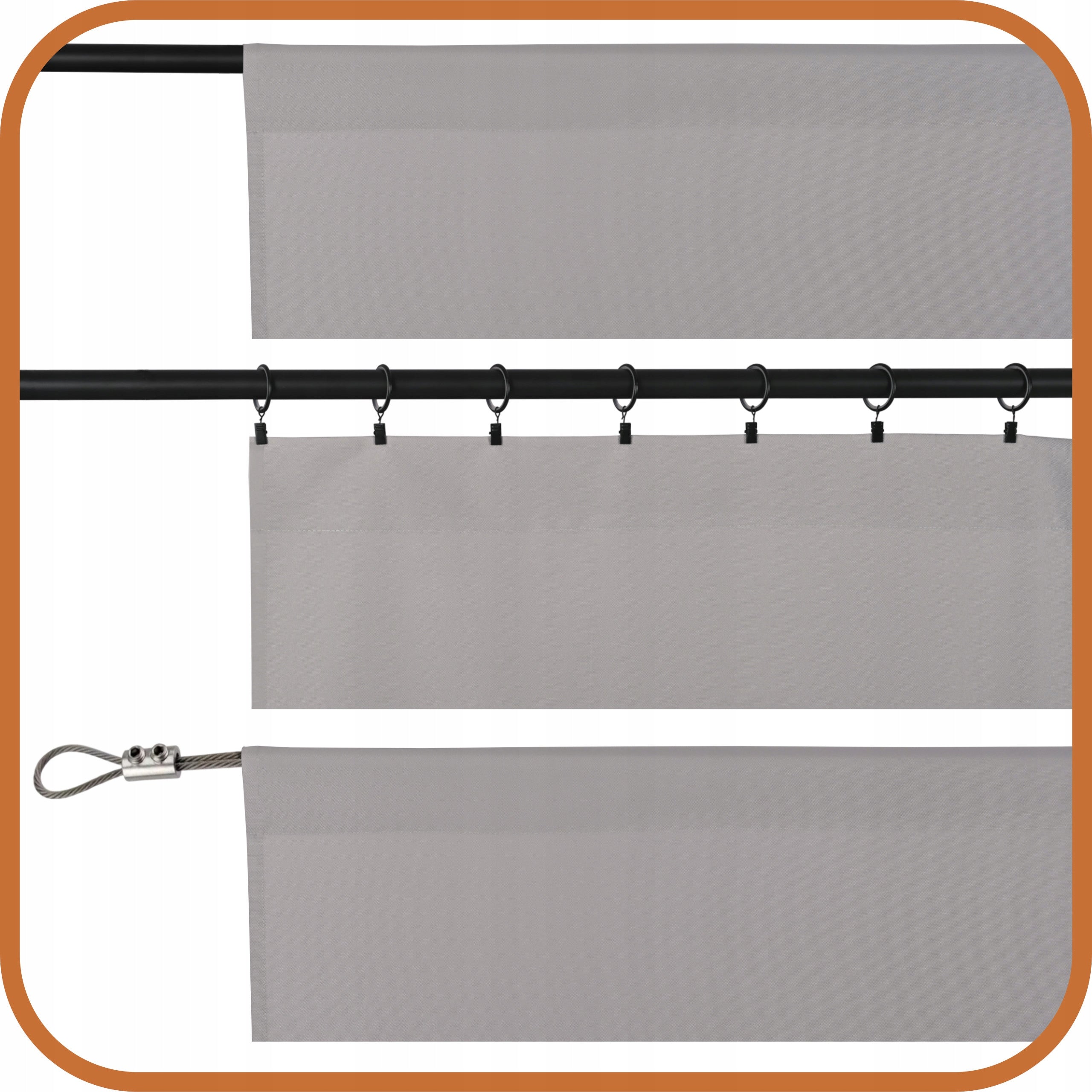 GARDEN TERRACE CURTAIN GARDEN TERRACE CURTAINS T 155x220 light grey Manufacturer Tess