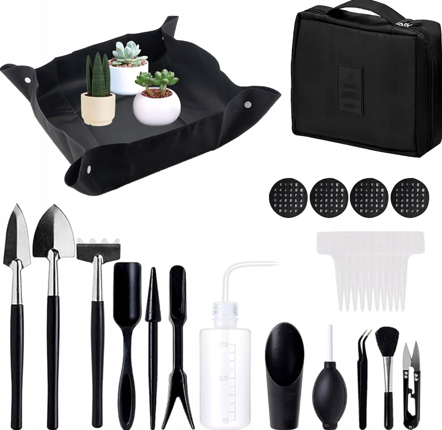 GARDEN TOOLS 26 PIECES WATERPROOF BLACK STEEL