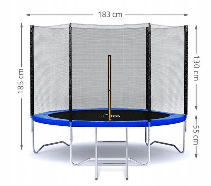 GARDEN TRAMPOLINE 3 LEGS HARDENED STEEL IN QUALITY Manufacturer code 36 sprężyn bębnowych talii