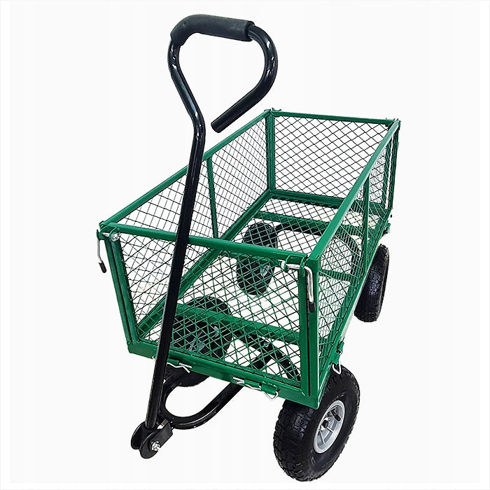 GARDEN TRANSPORT TROLLEY FOLDING PUMPED WHEELS | 200KG | SHERMAN Brand Sherman