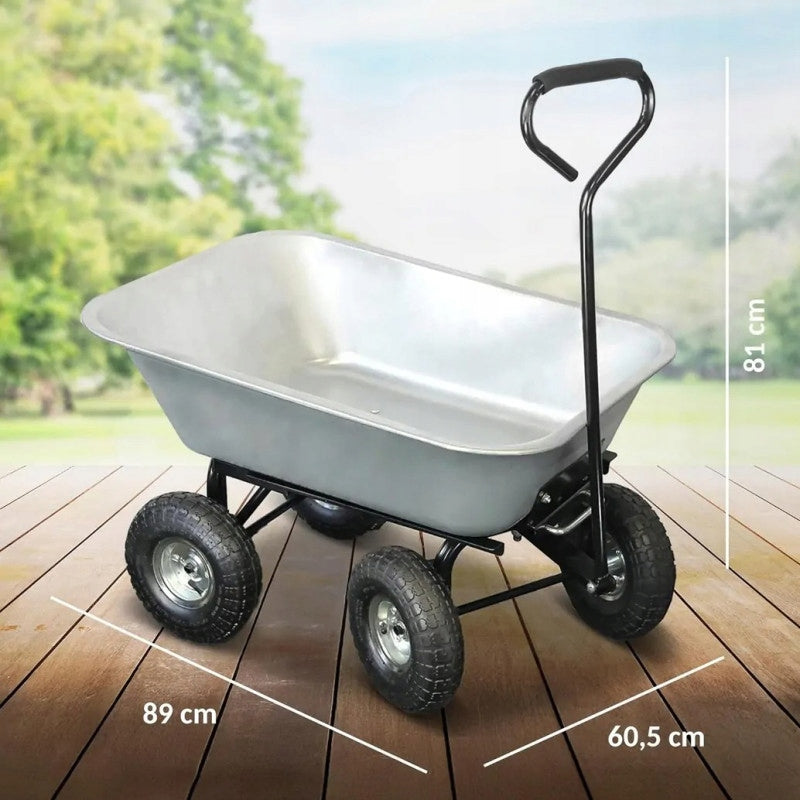 GARDEN TRANSPORT TROLLEY TIPPER TRAILER 80L 300KG WHEELBARROW Manufacturer code 4533