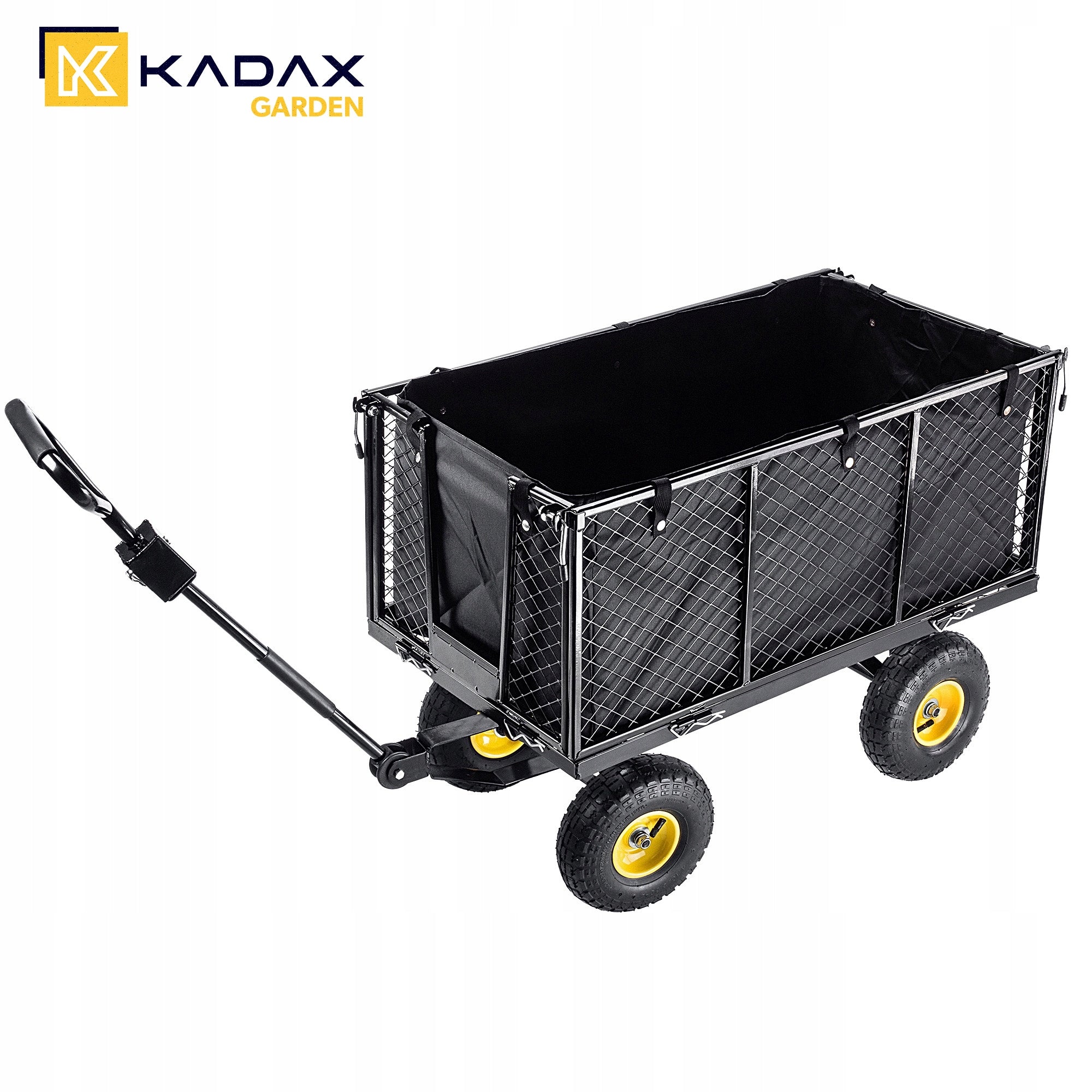 GARDEN TROLLEY 450 kg 200 L TRANSPORT WHEELBARROW TRAILER LARGE STRONG XXL Kind trolley