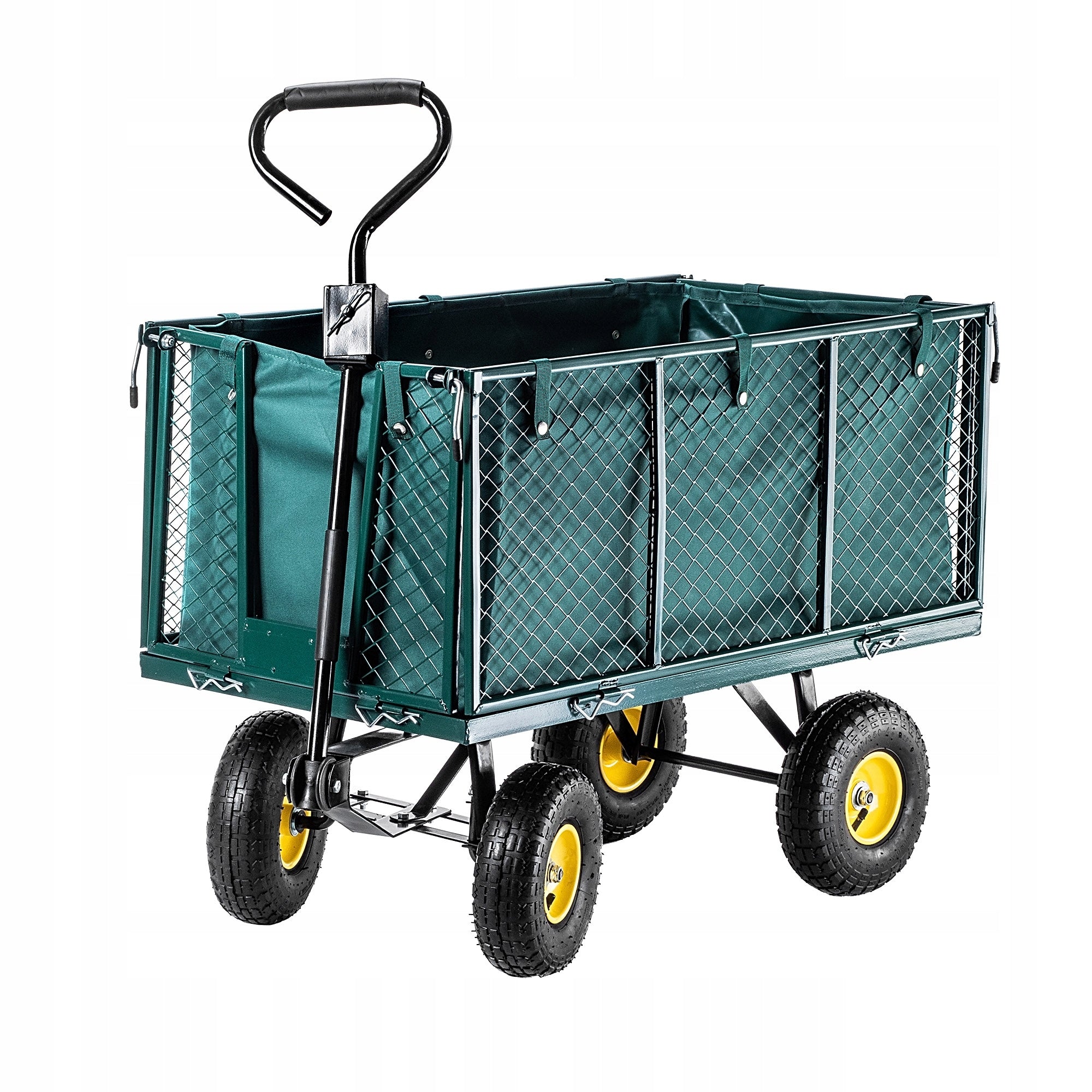 GARDEN TROLLEY 450 kg 200 L XXL TRANSPORT WHEELBARROW TRAILER LARGE STRONG Capacity 200 l