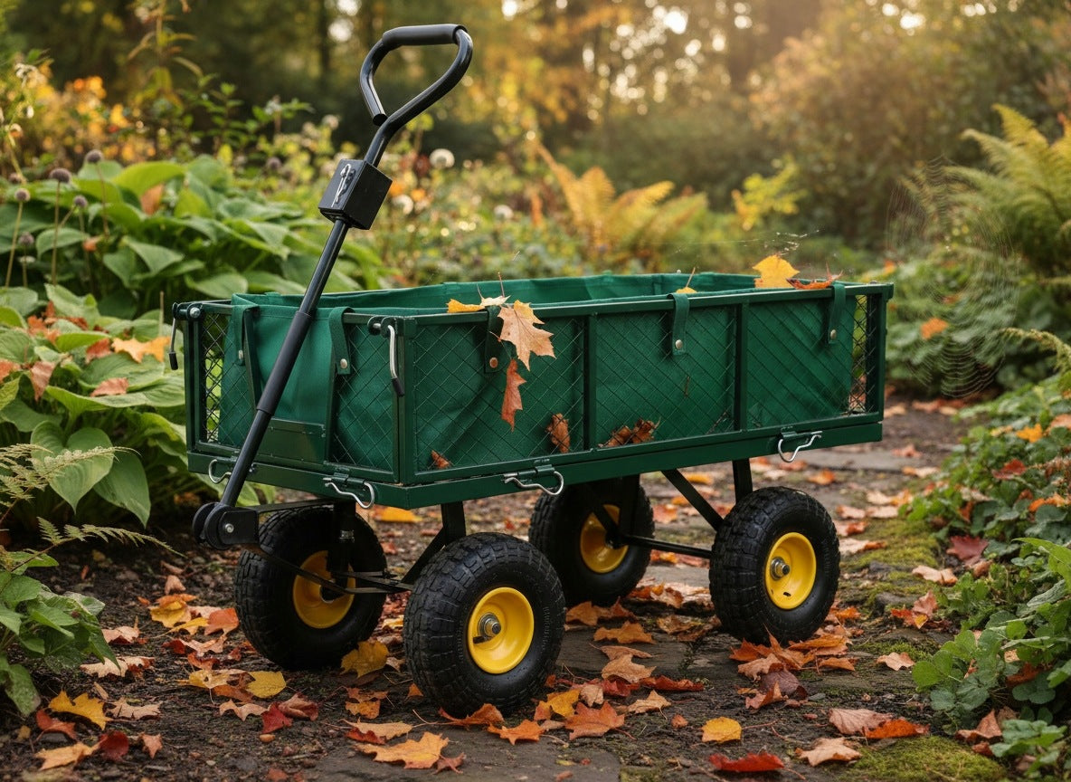 GARDEN TROLLEY DUAL FUNCTION GREEN *6841 Brand GardenLine